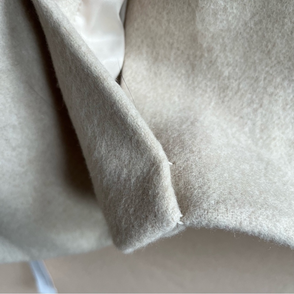 Reformation Irene Cream Wool Coat Size L NWT Classic Minimalist - Picture 8 of 14